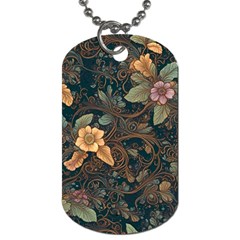 Floral Seamless Pattern Decorative Dog Tag (one Side)