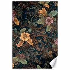 Floral Seamless Pattern Decorative Canvas 24  X 36  by Paksenen