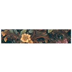 Floral Seamless Pattern Decorative Small Premium Plush Fleece Scarf