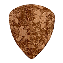 Floral Seamless Pattern Decorative Wood Guitar Pick (set Of 10)