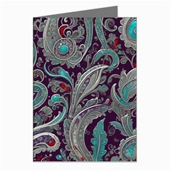 Seamless Pattern Paisley Decorative Greeting Cards (pkg Of 8)