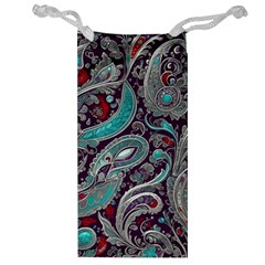 Seamless Pattern Paisley Decorative Jewelry Bag by Paksenen