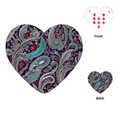 Seamless Pattern Paisley Decorative Playing Cards Single Design (heart)