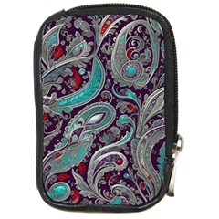 Seamless Pattern Paisley Decorative Compact Camera Leather Case by Paksenen