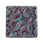 Seamless Pattern Paisley Decorative Memory Card Reader (Square 5 Slot) Front