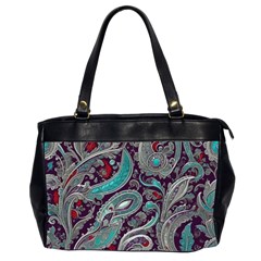 Seamless Pattern Paisley Decorative Oversize Office Handbag (2 Sides) by Paksenen