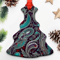 Seamless Pattern Paisley Decorative Ornament (christmas Tree) 