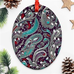 Seamless Pattern Paisley Decorative Ornament (oval Filigree)