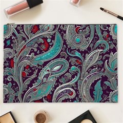 Seamless Pattern Paisley Decorative Cosmetic Bag (xxl) by Paksenen