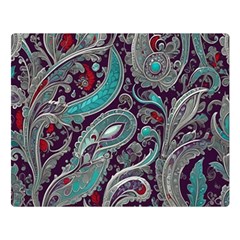 Seamless Pattern Paisley Decorative Two Sides Premium Plush Fleece Blanket (large) by Paksenen