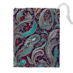 Seamless Pattern Paisley Decorative Drawstring Pouch (4xl) by Paksenen