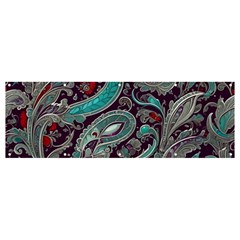 Seamless Pattern Paisley Decorative Banner And Sign 12  X 4  by Paksenen