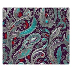 Seamless Pattern Paisley Decorative Premium Plush Fleece Blanket (small) by Paksenen