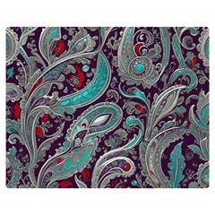 Seamless Pattern Paisley Decorative Premium Plush Fleece Blanket (medium) by Paksenen