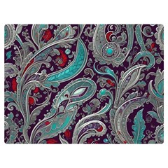 Seamless Pattern Paisley Decorative Premium Plush Fleece Blanket (extra Small) by Paksenen