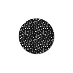 Chalk Music Notes Signs Seamless Pattern Golf Ball Marker by Ravend