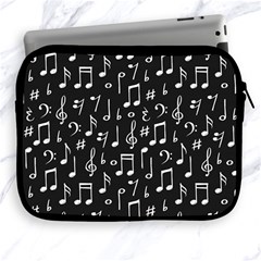 Chalk Music Notes Signs Seamless Pattern Apple Ipad 2/3/4 Zipper Cases by Ravend