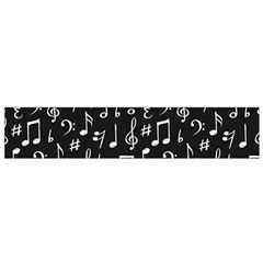 Chalk Music Notes Signs Seamless Pattern Small Premium Plush Fleece Scarf