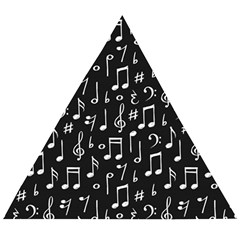 Chalk Music Notes Signs Seamless Pattern Wooden Puzzle Triangle by Ravend