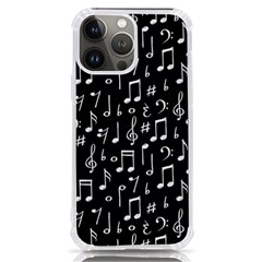 Chalk Music Notes Signs Seamless Pattern Iphone 13 Pro Max Tpu Uv Print Case by Ravend