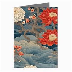 Seamless Pattern Chinoiserie Flowers Greeting Cards (pkg Of 8)