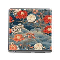 Seamless Pattern Chinoiserie Flowers Memory Card Reader (square 5 Slot) by Paksenen