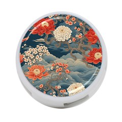 Seamless Pattern Chinoiserie Flowers 4-port Usb Hub (one Side) by Paksenen