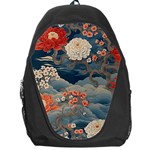 Seamless Pattern Chinoiserie Flowers Backpack Bag Front