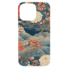 Seamless Pattern Chinoiserie Flowers Iphone 14 Pro Max Black Uv Print Case by Paksenen