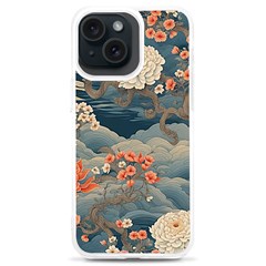 Seamless Pattern Chinoiserie Flowers Iphone 15 Plus Tpu Uv Print Case