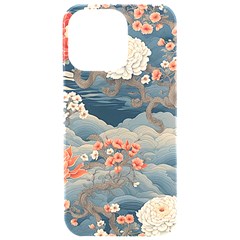 Seamless Pattern Chinoiserie Flowers Iphone 15 Pro Max Black Uv Print Pc Hardshell Case