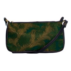 Seamless Pattern Pattern Leaves Shoulder Clutch Bag