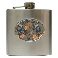 Seamless Pattern Patterns Leaves Vintage Hip Flask (6 Oz)