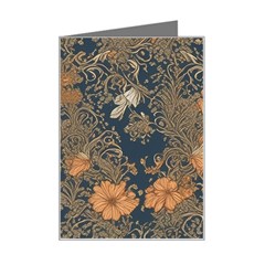 Seamless Pattern Patterns Leaves Vintage Mini Greeting Card