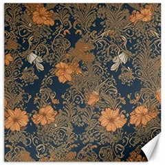 Seamless Pattern Patterns Leaves Vintage Canvas 16  X 16 