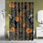 Seamless Pattern Patterns Leaves Vintage Shower Curtain 48  x 72  (Small)  Curtain(48  X 72 )