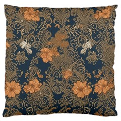 Seamless Pattern Patterns Leaves Vintage Standard Premium Plush Fleece Cushion Case (one Side)