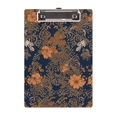 Seamless Pattern Patterns Leaves Vintage A5 Acrylic Clipboard by Paksenen