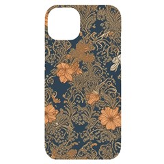 Seamless Pattern Patterns Leaves Vintage Iphone 14 Plus Black Uv Print Case by Paksenen