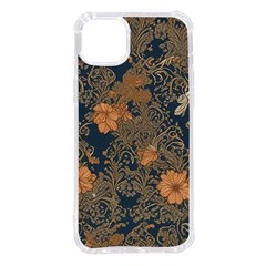 Seamless Pattern Patterns Leaves Vintage Iphone 14 Plus Tpu Uv Print Case by Paksenen