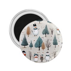 Snowman Snow Christmas 2 25  Magnets