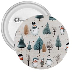 Snowman Snow Christmas 3  Buttons