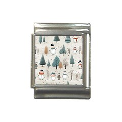 Snowman Snow Christmas Italian Charm (13mm)