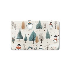 Snowman Snow Christmas Magnet (name Card)