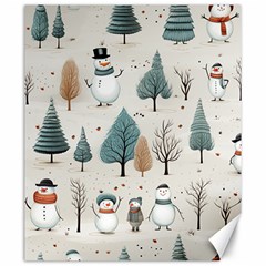 Snowman Snow Christmas Canvas 20  X 24  by Ravend