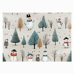 Snowman Snow Christmas Large Glasses Cloth (2 Sides)