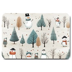 Snowman Snow Christmas Large Doormat