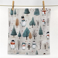 Snowman Snow Christmas Face Towel