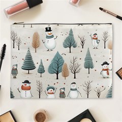 Snowman Snow Christmas Cosmetic Bag (xl)