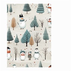 Snowman Snow Christmas Small Garden Flag (two Sides)